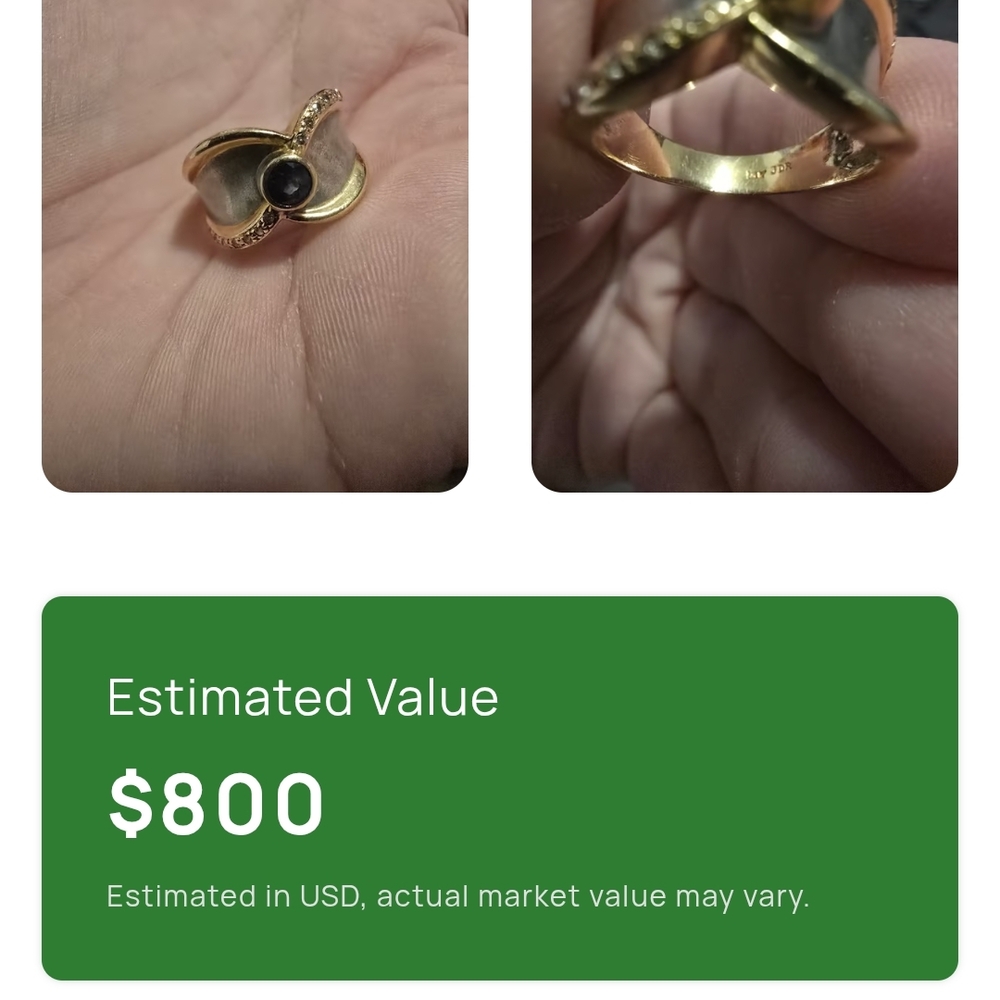 Elegant Gold and Blue Sapphire Women's Ring